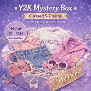 ✨ Y2K Aesthetic Mystery Premium Box (M/L) 📦❓ Curated 5-7 Piece Fashion Bundle